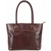 Made In Italy dámska kožená kabelka hnedá
