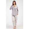 Dámské pyžamo dlouhé Alex - šedá - 2XL Dámské pyžamo dlouhé Alex - šedá - 2XL