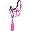 Equestro Set ohlávky s vodítkom Shiny Fittings ro fuchsia