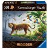 Ravensburger Puzzle 17514 - Tiger im Dschungel - 500 Teile Holzpuzzle mit stabilen, individuellen Puzzleteilen und kleinen Holzfiguren (Whimsies), für (Hra) Ravensburger Puzzle 17514 - Tiger im Dschungel - 500 Teile Holzpuzzle mit stabilen, individuellen Puzzleteilen und kleinen Holzfiguren (Whimsies), für (Hra)