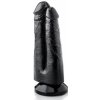 HardToys Tom & Max, čierne vinylové dvojité dildo 20 x 5,7–7 cm HardToys Tom & Max, čierne vinylové dvojité dildo 20 x 5,7–7 cm