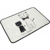 Biela/čierna kúpeľňová predložka 60x40 cm Little Cats - Foutastic