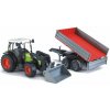 Detské makety strojov Traktor Claas Nectis 267 s čelným nakl. a prívesom Detské makety strojov Traktor Claas Nectis 267 s čelným nakl. a prívesom