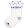 Cibulák - Vianočná ozdoba - ponožka 9,5 cm - Originálny cibuľový porcelán Cibulák - Vianočná ozdoba - ponožka 9,5 cm - Originálny cibuľový porcelán