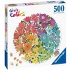 RAVENSBURGER Kulaté Kruh barev Květiny 500 dielov RAVENSBURGER Kulaté Kruh barev Květiny 500 dielov