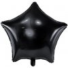PartyDeco Fóliový balón Čierna hviezda 48 cm