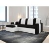Rohová rozkladacia sedačka MERANO čierna-biela - SAWANA 14 + SAWANA 00 Rohová rozkladacia sedačka MERANO čierna-biela - SAWANA 14 + SAWANA 00