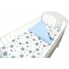 Obliečky do postieľky dvojstranné modré s bielou - New stars, 120x90 cm Obliečky do postieľky dvojstranné modré s bielou - New stars, 120x90 cm