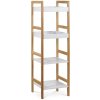Autronic DR-013-4 Regál, 3 police, masív bambus, prírodný odtieň, MDF, biely matný lak, nosnosť 12 kg Autronic DR-013-4 Regál, 3 police, masív bambus, prírodný odtieň, MDF, biely matný lak, nosnosť 12 kg