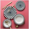Asir | 24-dielna jedálenská súprava, biela/čierna, porcelán | 311MBL1102 Asir | 24-dielna jedálenská súprava, biela/čierna, porcelán | 311MBL1102