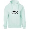 Ježíšova ryba - Oversized mikina dámská Moon - kratšia + širšia - XL ( Frost ) Ježíšova ryba - Oversized mikina dámská Moon - kratšia + širšia - XL ( Frost )