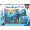 RAVENSBURGER Puzzle Zvířata z oceánu 3x49 dílků RAVENSBURGER Puzzle Zvířata z oceánu 3x49 dílků