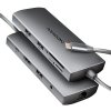 AXAGON HMC-8HLSA 9-in-1 Hub, USB-C 5 Gbps, 3× USB-A, HDMI 4 k/60 Hz, RJ-45, SD/mSD, audio, PD 1 00W