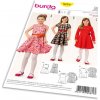 Strih Burda 9379 - Detské šaty s kolesovou sukňou Strih Burda 9379 - Detské šaty s kolesovou sukňou