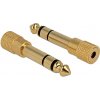 Delock konvertor stereo zástrčka 6,35 mm > stereo jack 3,5 mm 3 pin kov 65361 Delock konvertor stereo zástrčka 6,35 mm > stereo jack 3,5 mm 3 pin kov 65361