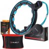 Masážní hula hoop se závažím HHM17 a zeštíhlujícího pásu BR163 černo-tyrkysová Masážní hula hoop se závažím HHM17 a zeštíhlujícího pásu BR163 černo-tyrkysová