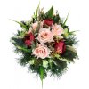 Smútočný aranžmán betonka umelé peonie pivonie, ruže a doplnky Ø 30cm x 18cm Smútočný aranžmán betonka umelé peonie pivonie, ruže a doplnky Ø 30cm x 18cm