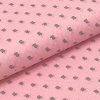 Bavlnené plátno P0502 ružové, biele bodky, šedý kvet, š.140 Bavlnené plátno P0502 ružové, biele bodky, šedý kvet, š.140