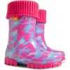 DEMAR TWISTER LUX PRINT 0039C / Detské zateplené čižmy - ružová 34-35 DEMAR TWISTER LUX PRINT 0039C / Detské zateplené čižmy - ružová 34-35