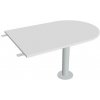 Doplnkový stôl Flex, 120x75,5x80 cm, biela/kov Hobis Doplnkový stôl Flex, 120x75,5x80 cm, biela/kov Hobis