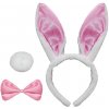 TRIUNFO BONUS 33933 Zajačie uši s chvostom a motýlikom bieloružová