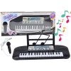 LEAN TOYS Elektrické detské piano s mikrofónom - čierna LEAN TOYS Elektrické detské piano s mikrofónom - čierna