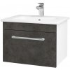 Dreja Umývadlová skrinka ASTON SZZ 60 - N01 Biela lesk / Úchytka T03 / D16 Tmavý betón Dreja Umývadlová skrinka ASTON SZZ 60 - N01 Biela lesk / Úchytka T03 / D16 Tmavý betón
