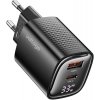 VOLTAGE Napäťová GaN nabíjačka Mini 33W PD 3.0 QC 3.0 USB-A USB-C Digitálny displej čierny VOLTAGE Napäťová GaN nabíjačka Mini 33W PD 3.0 QC 3.0 USB-A USB-C Digitálny displej čierny