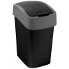 CURVER odpadkový koš FLIP BIN 45 l černý/stříbrný CURVER odpadkový koš FLIP BIN 45 l černý/stříbrný