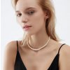 For Silver Náhrdelník choker s prírodnými sladkovodnými perlami Nature - Striebro 925 For Silver Náhrdelník choker s prírodnými sladkovodnými perlami Nature - Striebro 925