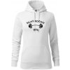 Silný ročník - Letopočet 1976 - Mikina dámská Cape s kapucí - 2XL ( Biela ) Silný ročník - Letopočet 1976 - Mikina dámská Cape s kapucí - 2XL ( Biela )