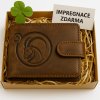 Kožená peňaženka so znamením zverokruhu - Kozorožec (22. decembra – 19. januára) kávově hnědá Kožená peňaženka so znamením zverokruhu - Kozorožec (22. decembra – 19. januára) kávově hnědá