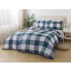 XPOSE® Bavlnené obliečky KÁRO na dve postele - modré 140x200 cm, 70x90 cm, Bavlna XPOSE® Bavlnené obliečky KÁRO na dve postele - modré 140x200 cm, 70x90 cm, Bavlna