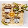 Sada, darčekový kôš 4x250 g + palička DARČEK VIANOCE Sada, darčekový kôš 4x250 g + palička DARČEK VIANOCE