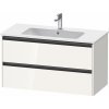 DURAVIT Ketho 2 závesná skrinka pod umývadlo, 2 zásuvky, 1010 x 480 x 550 mm, biela vysoký lesk, K25264022220000 DURAVIT Ketho 2 závesná skrinka pod umývadlo, 2 zásuvky, 1010 x 480 x 550 mm, biela vysoký lesk, K25264022220000