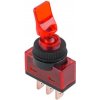 Páčkový prepínač ASW-14D 12V červený Páčkový prepínač ASW-14D 12V červený