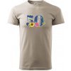 Kvetinové číslo kreslené - 50 - Klasické pánske tričko vyššej gramáže - 2XL ( Ľadovo sivá ) Kvetinové číslo kreslené - 50 - Klasické pánske tričko vyššej gramáže - 2XL ( Ľadovo sivá )