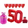 HeliumKing Hélium párty set na 50. narodeniny s červenými balónmi HeliumKing Hélium párty set na 50. narodeniny s červenými balónmi
