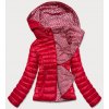 Červená obojstranná dámska prešívaná bunda (B9775-4) odstíny červené 48 Červená obojstranná dámska prešívaná bunda (B9775-4) odstíny červené 48
