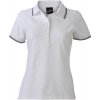 James & Nicholson | JN 985, Dámske piqué polo, biela - modrá navy, S James & Nicholson | JN 985, Dámske piqué polo, biela - modrá navy, S