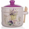Dóza 400ml LAVENDER keramická s drevenou lyžičkou Dóza 400ml LAVENDER keramická s drevenou lyžičkou