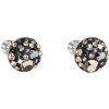 Strieborné náušnice pecka s kryštálmi Swarovski zmes farieb okrúhle 31136.4 colorado Strieborné náušnice pecka s kryštálmi Swarovski zmes farieb okrúhle 31136.4 colorado