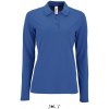 SOL'S | Perfect LSL Women, Dámske polo s dl. rukávom, modrá royal, S SOL'S | Perfect LSL Women, Dámske polo s dl. rukávom, modrá royal, S