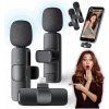 Bezdrôtový mikrofón pre telefón, sada 2 mikrofónov + prijímač pre iPhone Bezdrôtový mikrofón pre telefón, sada 2 mikrofónov + prijímač pre iPhone