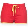 SF kinnifit dámske retro šortky červená žltá SF kinnifit dámske retro šortky červená žltá