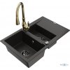 MEXEN/S MEXEN/S - Gaspar granitový drez 1.5 s odkvapkávačom vrátane batérie Savita, čierna/zlatá 6507-75-672601-50-B MEXEN/S MEXEN/S - Gaspar granitový drez 1.5 s odkvapkávačom vrátane batérie Savita, čierna/zlatá 6507-75-672601-50-B