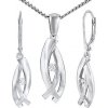 Silvego Strieborná súprava šperkov TESSA - náušnice a prívesok QRS324 Silvego Strieborná súprava šperkov TESSA - náušnice a prívesok QRS324