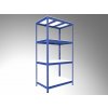 Kovový regál Biedrax 50 x 120 x 180 cm, modrý, 4 police biele lamino 12mm, nosnosť 200 kg na policu Kovový regál Biedrax 50 x 120 x 180 cm, modrý, 4 police biele lamino 12mm, nosnosť 200 kg na policu