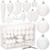Maxi 72 dielna sada vianočných ozdôb biela Maxi 72 dielna sada vianočných ozdôb biela