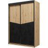 Šatníková skriňa ASTON 150 - dub + čierna Šatníková skriňa ASTON 150 - dub + čierna